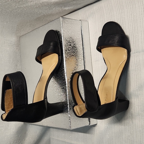 NATURE SIZE 8 Elegant Black Women's Sandals - Picture 1 of 7